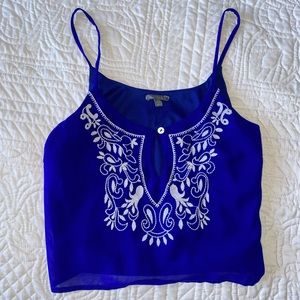Embroidered tank top